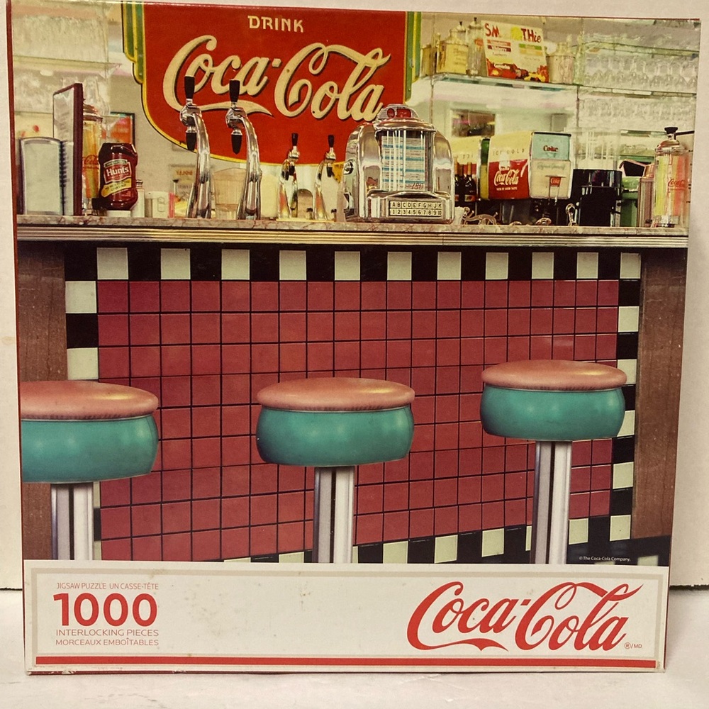 Springbok Coca-Cola Soda Shop 1000 Piece Jigsaw Puzzle Complete